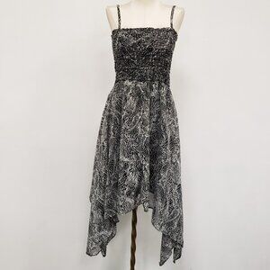 Vintage Cassees Womens Y2K Whimsigoth Midi Dress Size M Asymmetric Fairy Goth